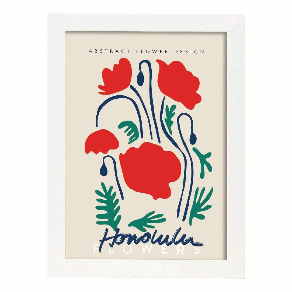 Nacnic Lamina Artistica Diseño Floral Abstracto Honolulu