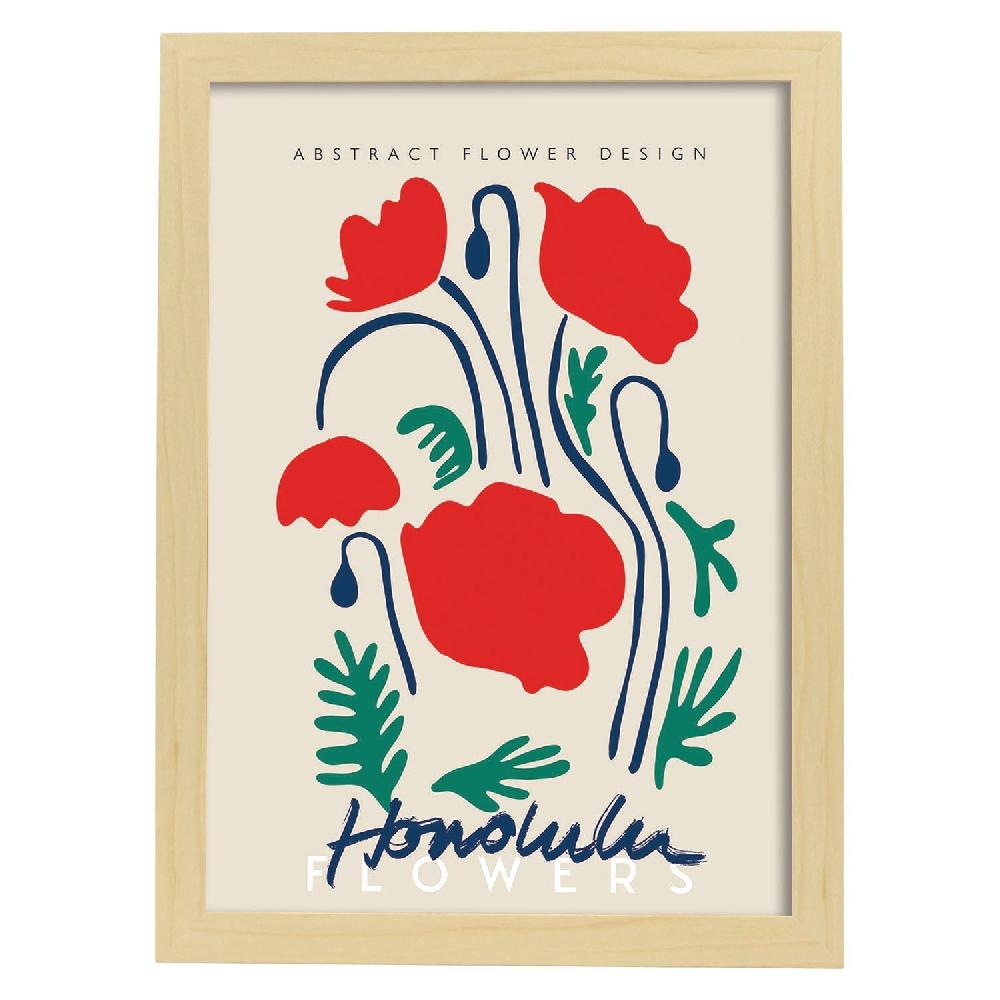 Nacnic Lamina Artistica Diseño Floral Abstracto Honolulu