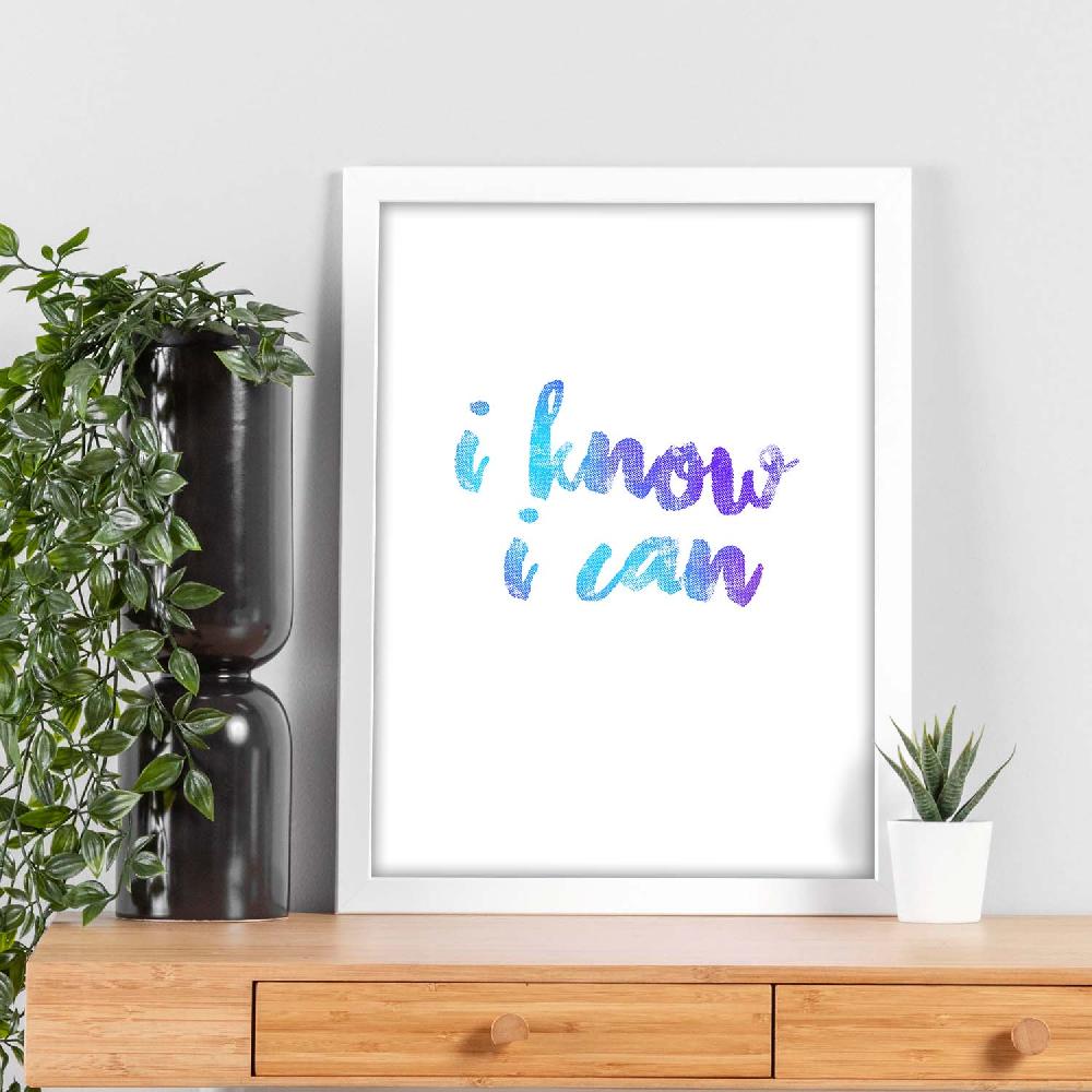 Nacnic Lamina Artistica Inspiracional De I Know I Can