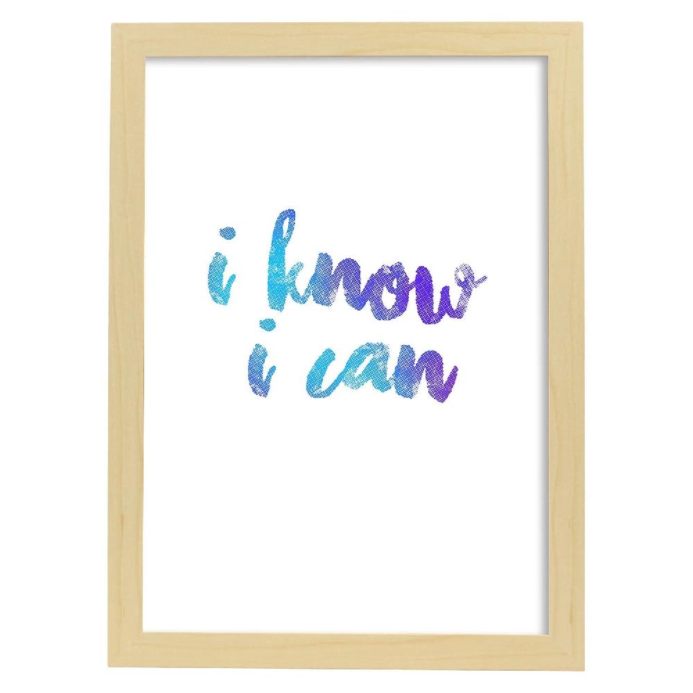 Nacnic Lamina Artistica Inspiracional De I Know I Can