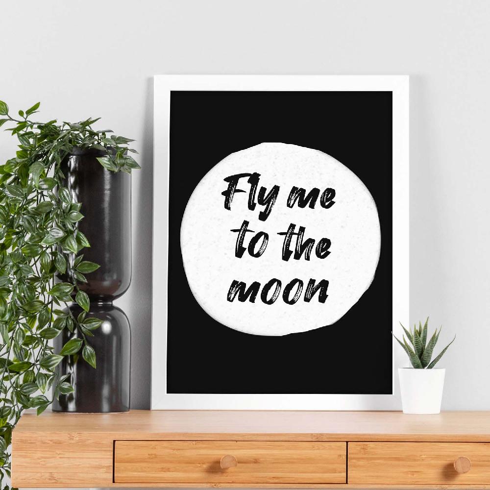 Nacnic Lámina Artística Inspiracional Fly Me To The Moon