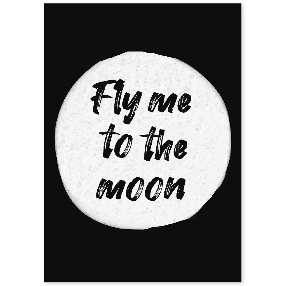 nacnic Lámina Artística Inspiracional Fly Me to The Moon