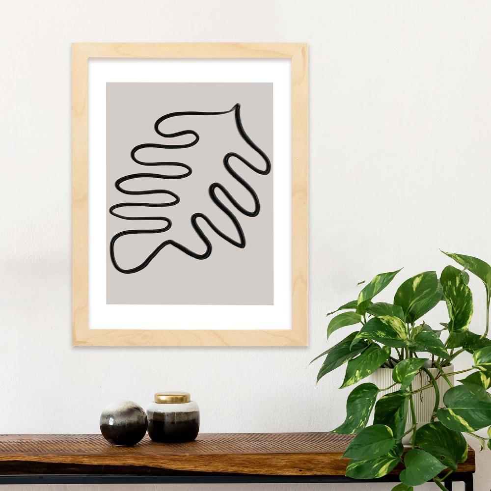 Nacnic Lamina Artística Moderno Linea 03 Estilo Abstracto