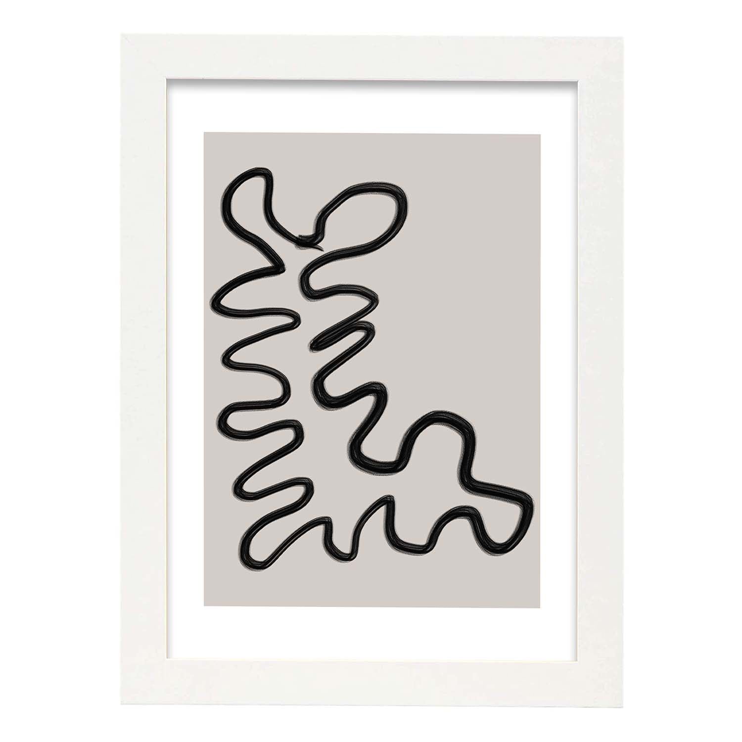 Nacnic Lamina Artística Moderno Linea 04 Estilo Abstracto