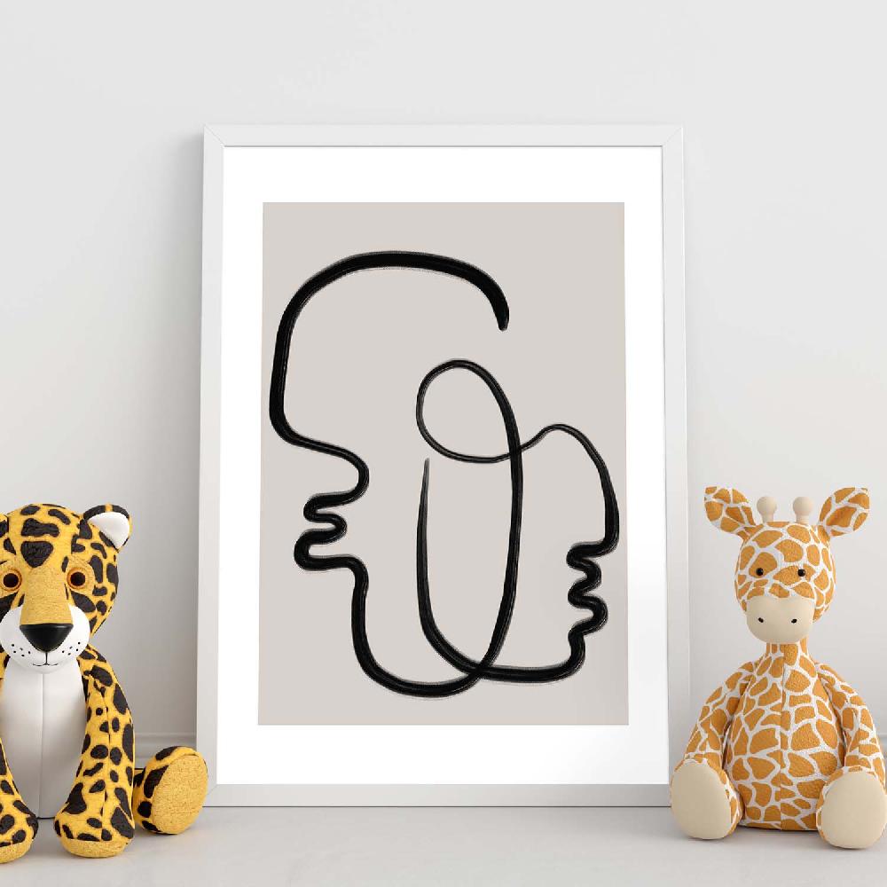 Nacnic Lámina Artística Moderno Linea 13 Estilo Abstracto