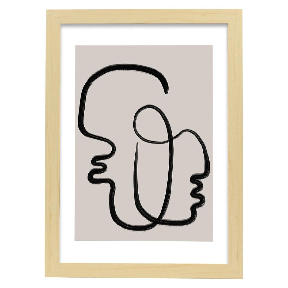 Nacnic Lámina Artística Moderno Linea 13 Estilo Abstracto