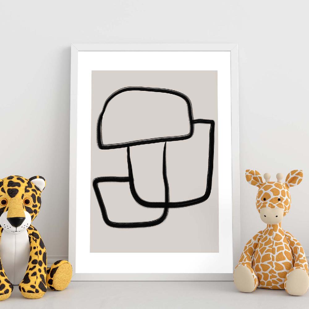 Nacnic Lamina Artística Moderno Linea 16 Estilo Abstracto