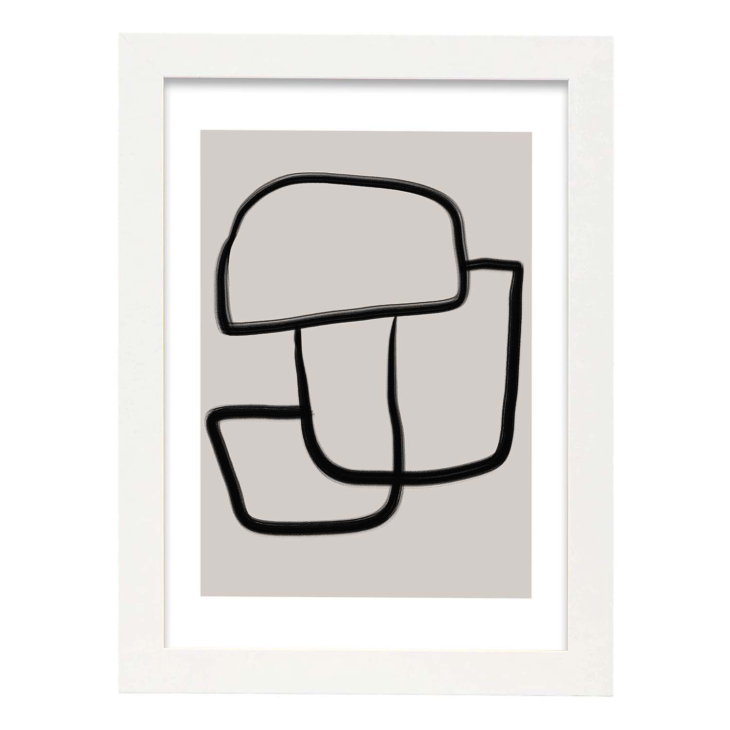 Nacnic Lamina Artística Moderno Linea 16 Estilo Abstracto