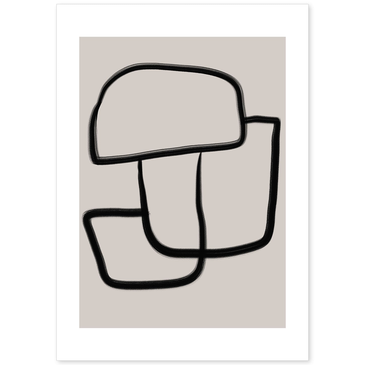 nacnic Lamina Artística Moderno Linea 16 Estilo Abstracto