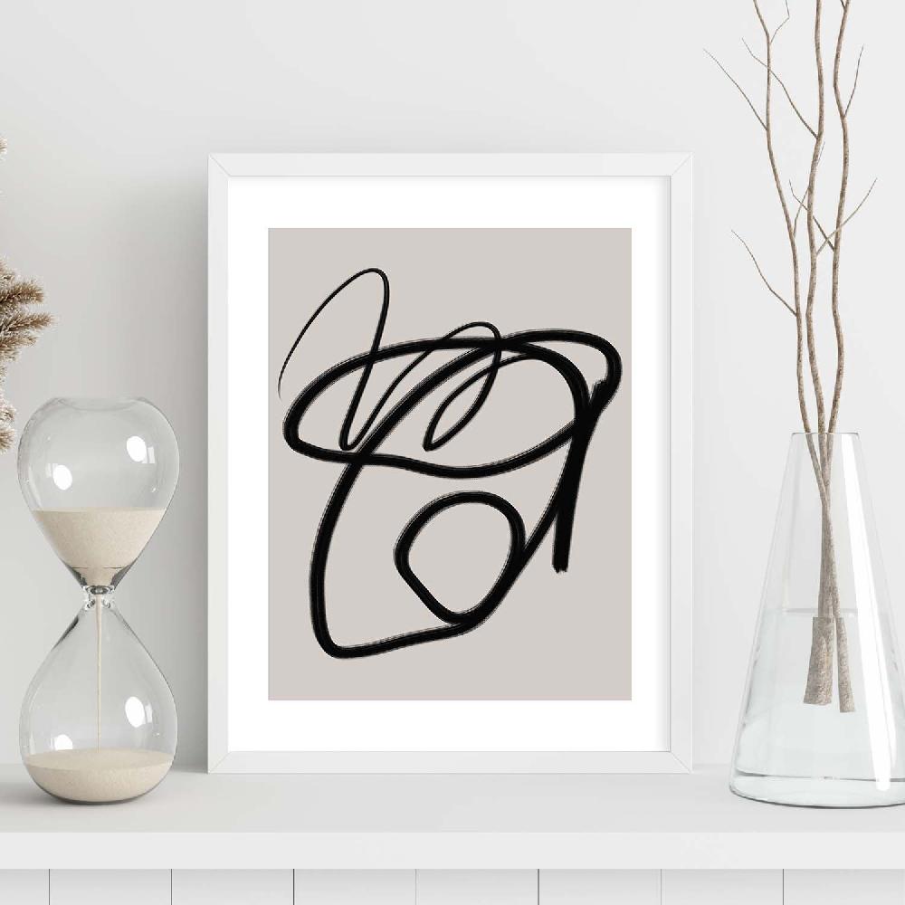 Nacnic Lamina Artistica Moderno Linea 18 Estilo Abstracto