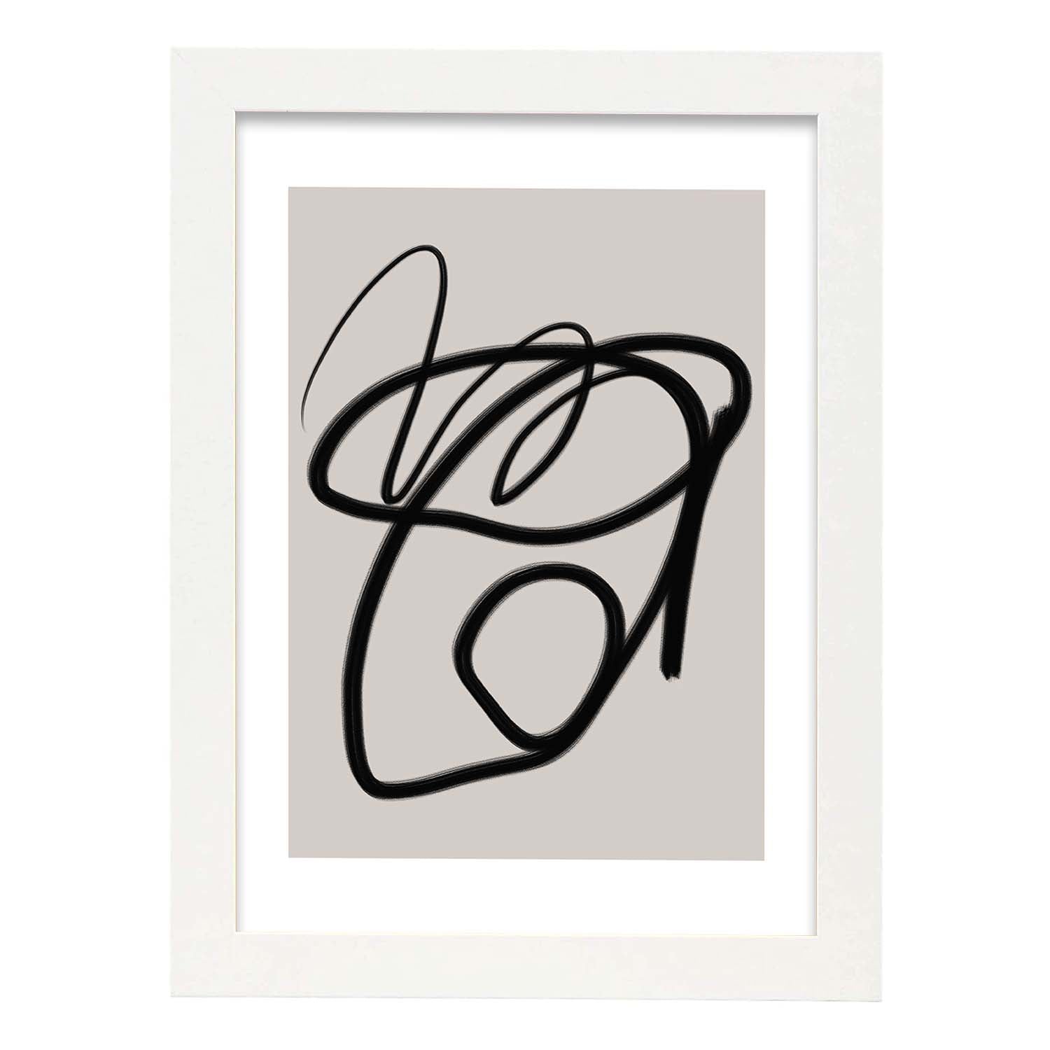 Nacnic Lamina Artistica Moderno Linea 18 Estilo Abstracto