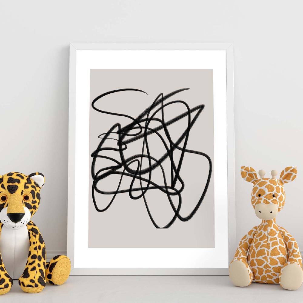 Nacnic Lamina Artística Moderno Linea 19 Estilo Abstracto