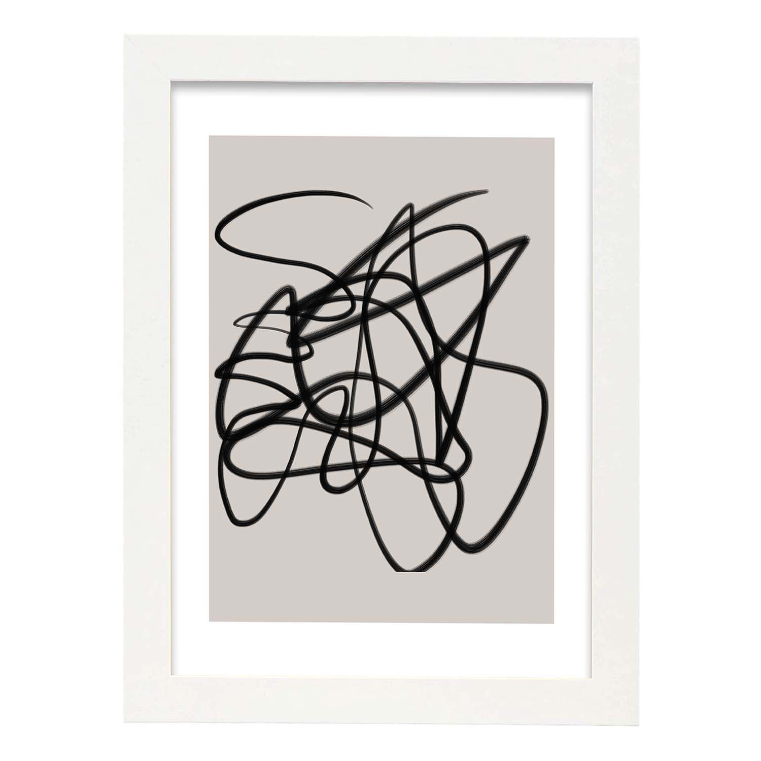 Nacnic Lamina Artística Moderno Linea 19 Estilo Abstracto