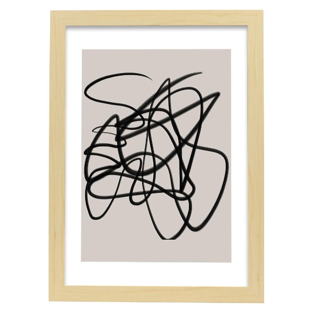 Nacnic Lamina Artística Moderno Linea 19 Estilo Abstracto