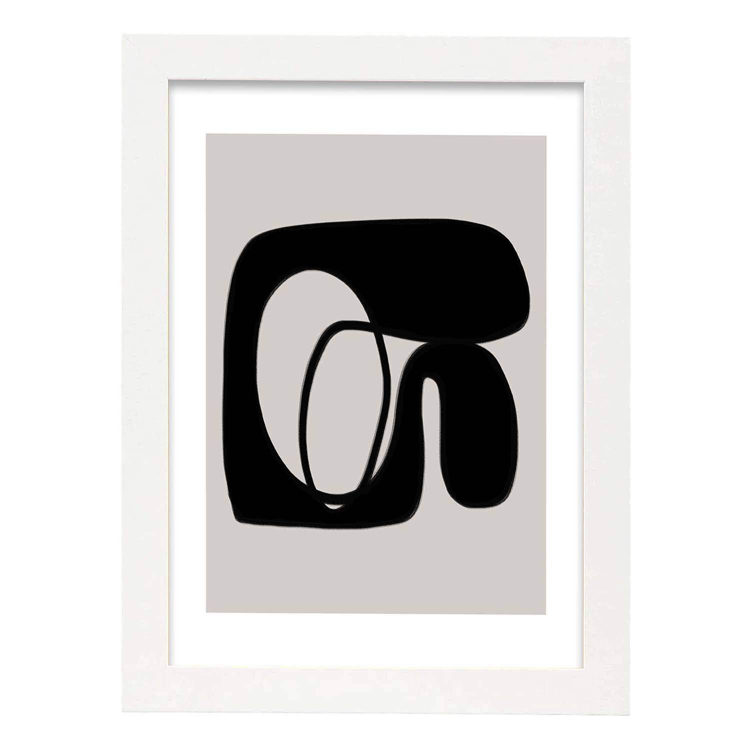 Nacnic Lamina Artística Moderno Negro 02 Estilo Abstracto