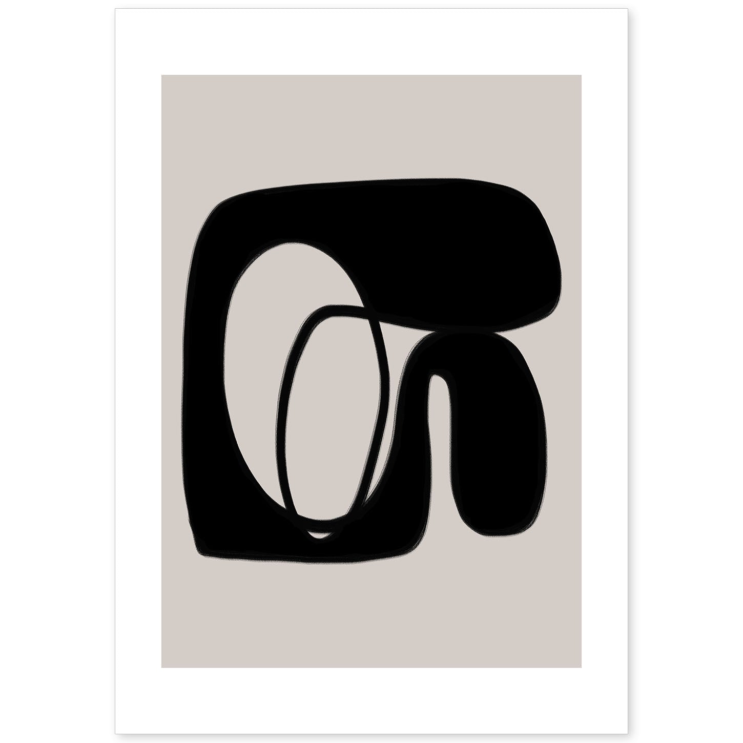 nacnic Lamina artística Moderno Negro 02 estilo Abstracto