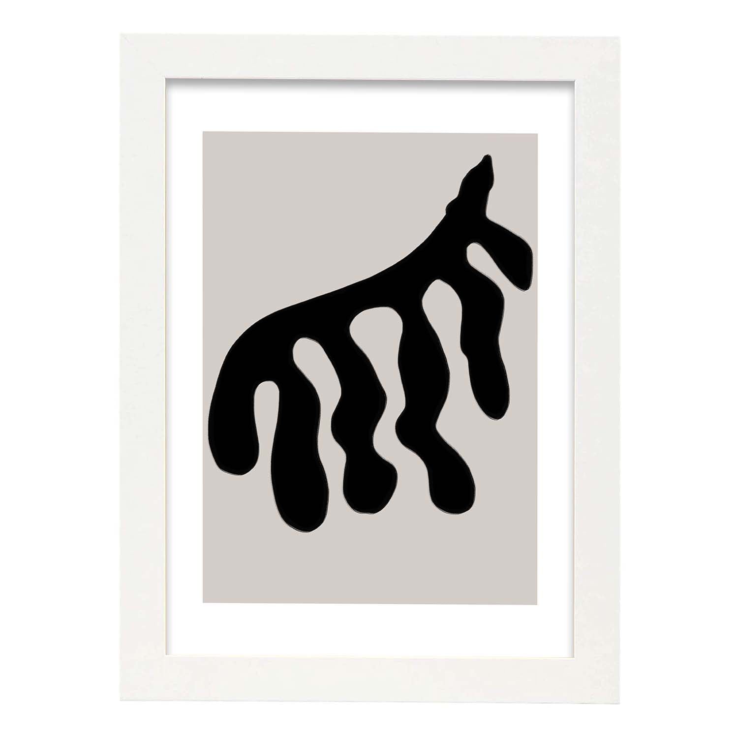 Nacnic Lamina Artística Moderno Negro 04 Estilo Abstracto