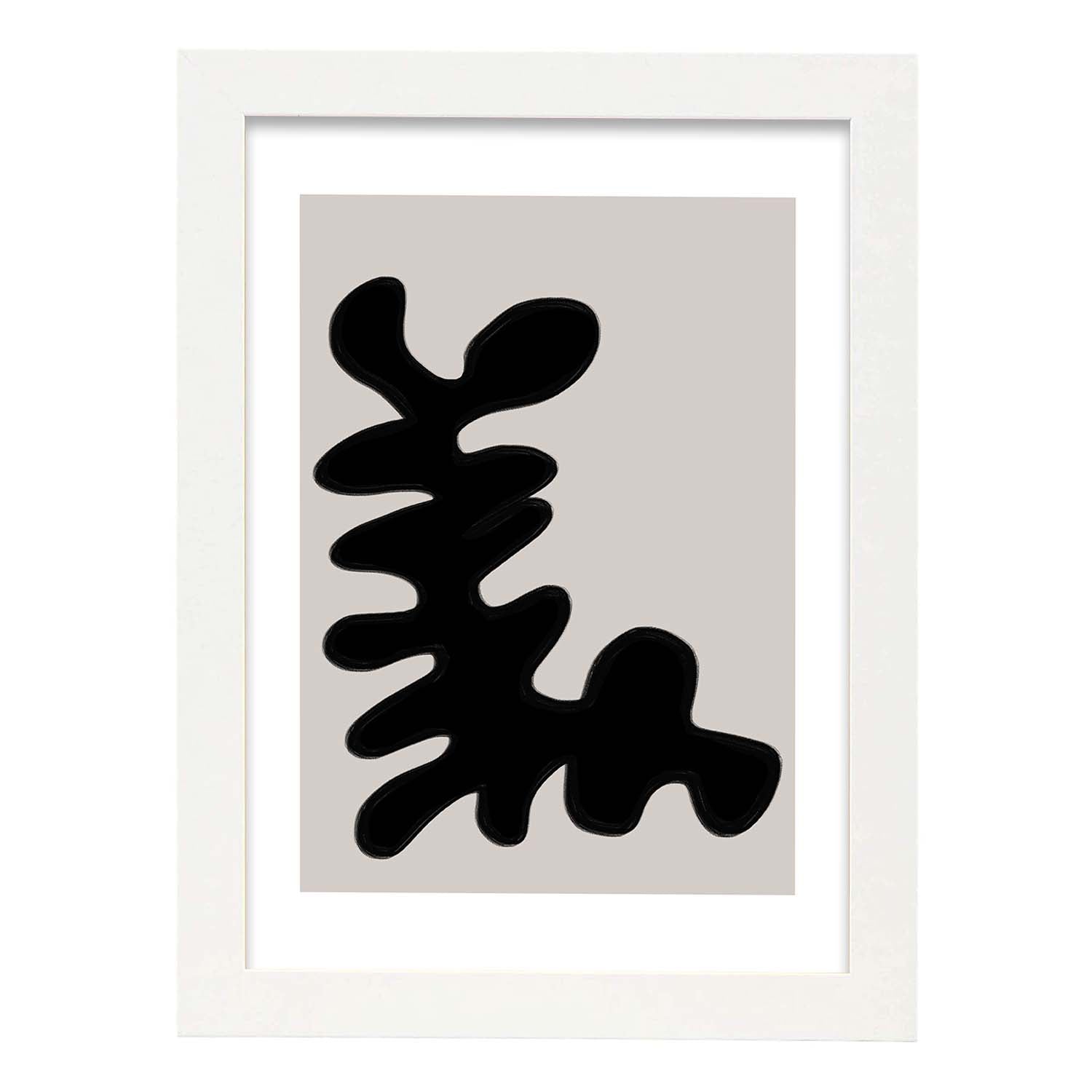 Nacnic Lamina Artística Moderno Negro 06 Estilo Abstracto
