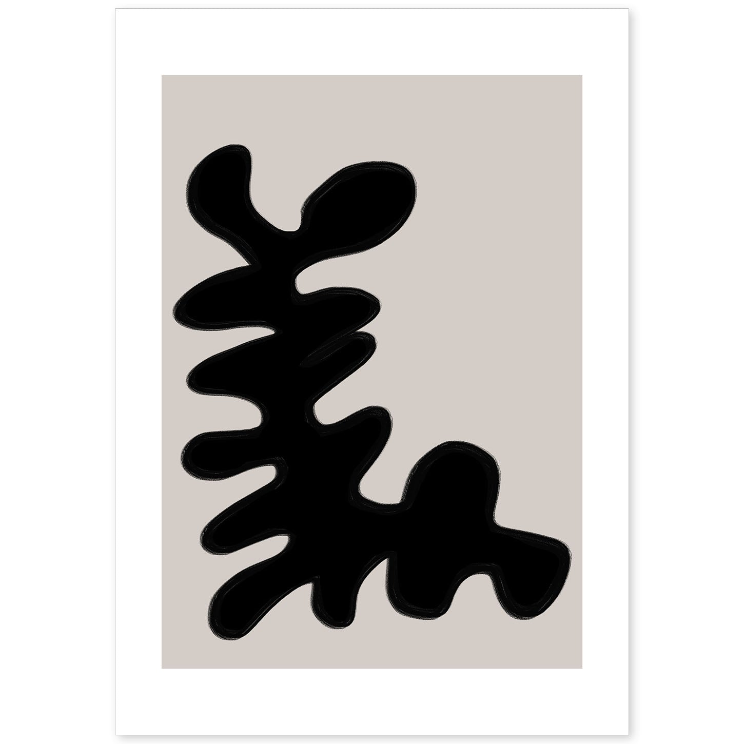 nacnic Lamina Artística Moderno Negro 06 Estilo Abstracto