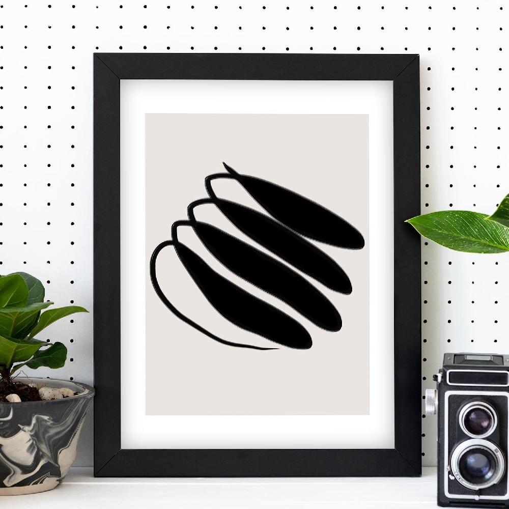 Nacnic Lamina Artística Moderno Negro 07 Estilo Abstracto