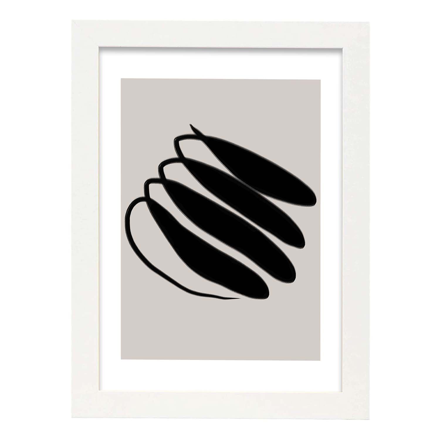 Nacnic Lamina Artística Moderno Negro 07 Estilo Abstracto