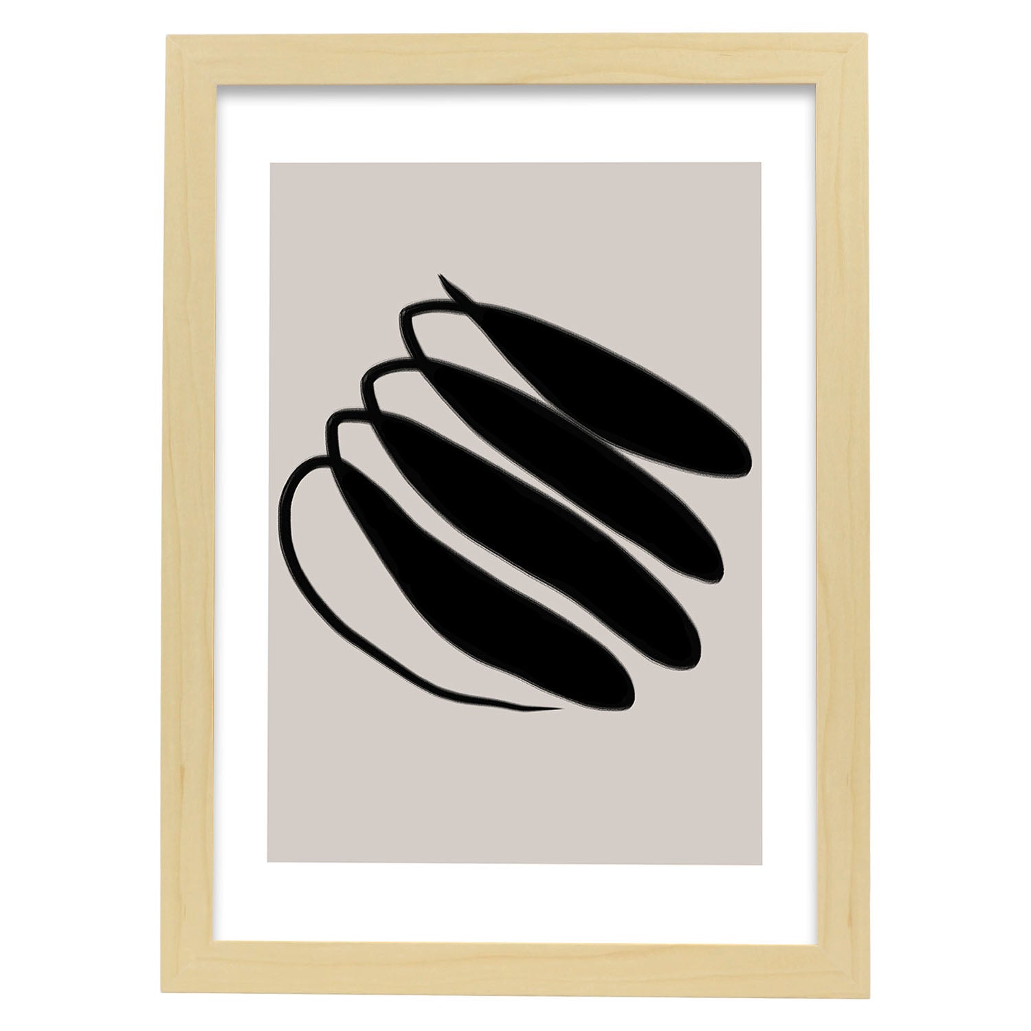 Nacnic Lamina Artística Moderno Negro 07 Estilo Abstracto