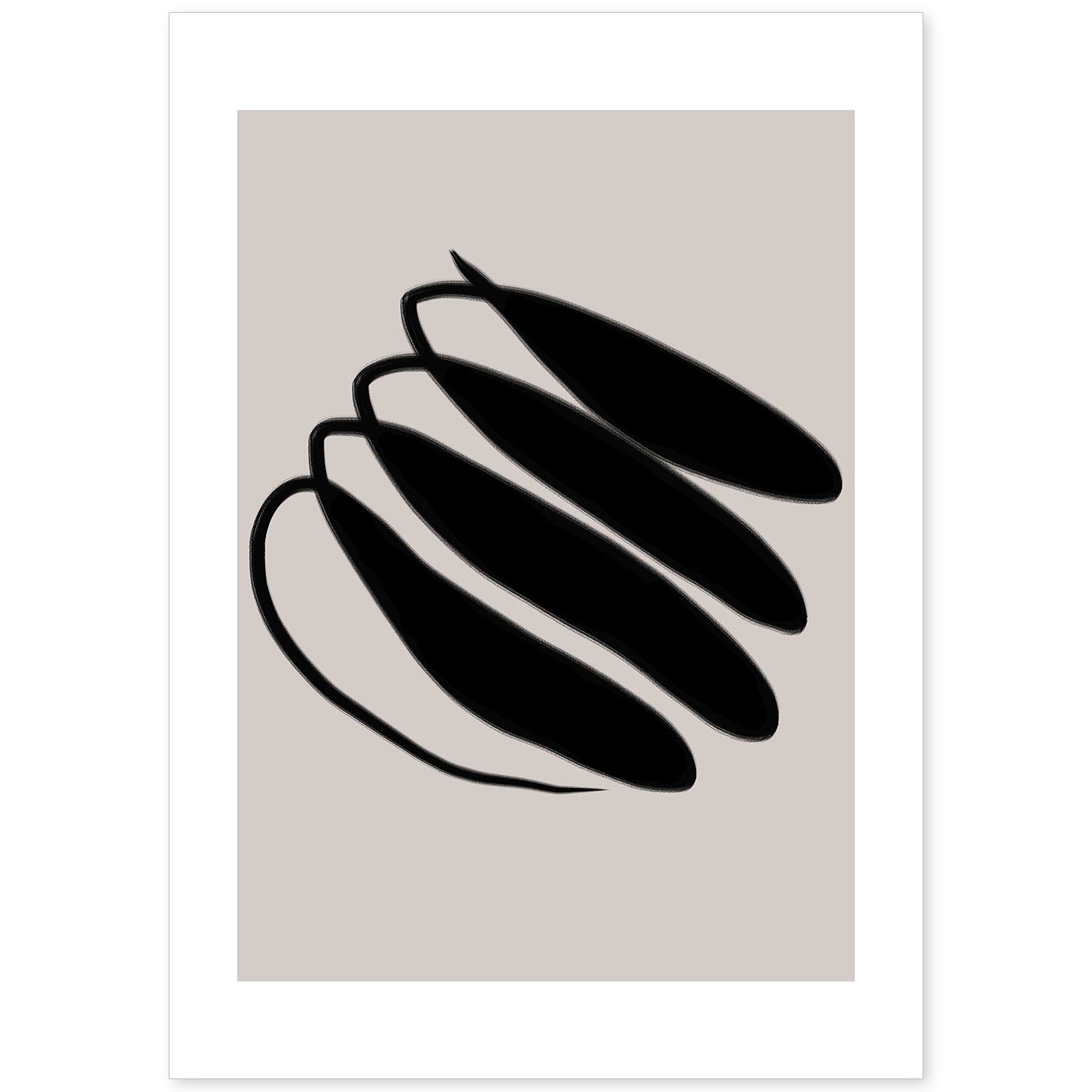 nacnic Lamina Artística Moderno Negro 07 Estilo Abstracto