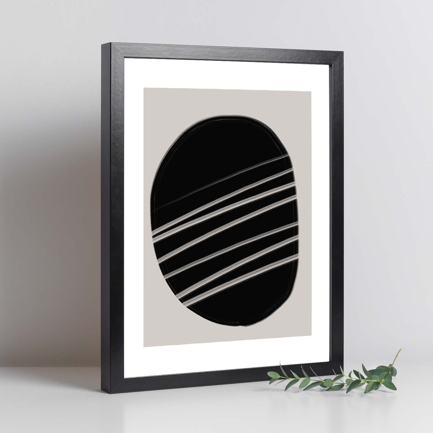 Nacnic Lamina Artística Moderno Negro 09 Estilo Abstracto