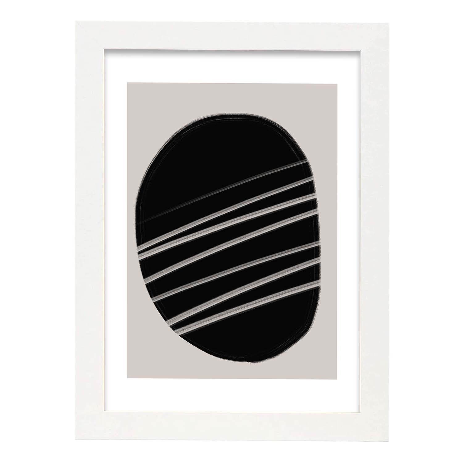 Nacnic Lamina Artística Moderno Negro 09 Estilo Abstracto