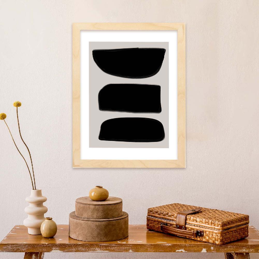 Nacnic Lamina Artística Moderno Negro 10 Estilo Abstracto