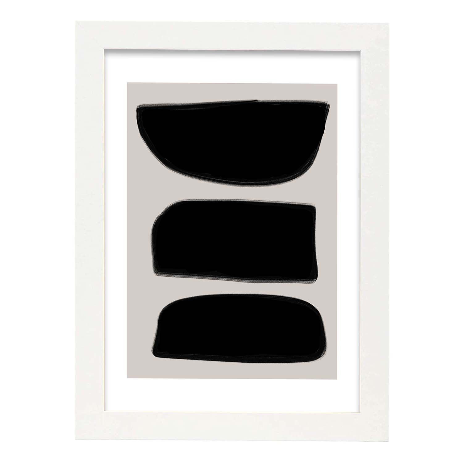 Nacnic Lamina Artística Moderno Negro 10 Estilo Abstracto