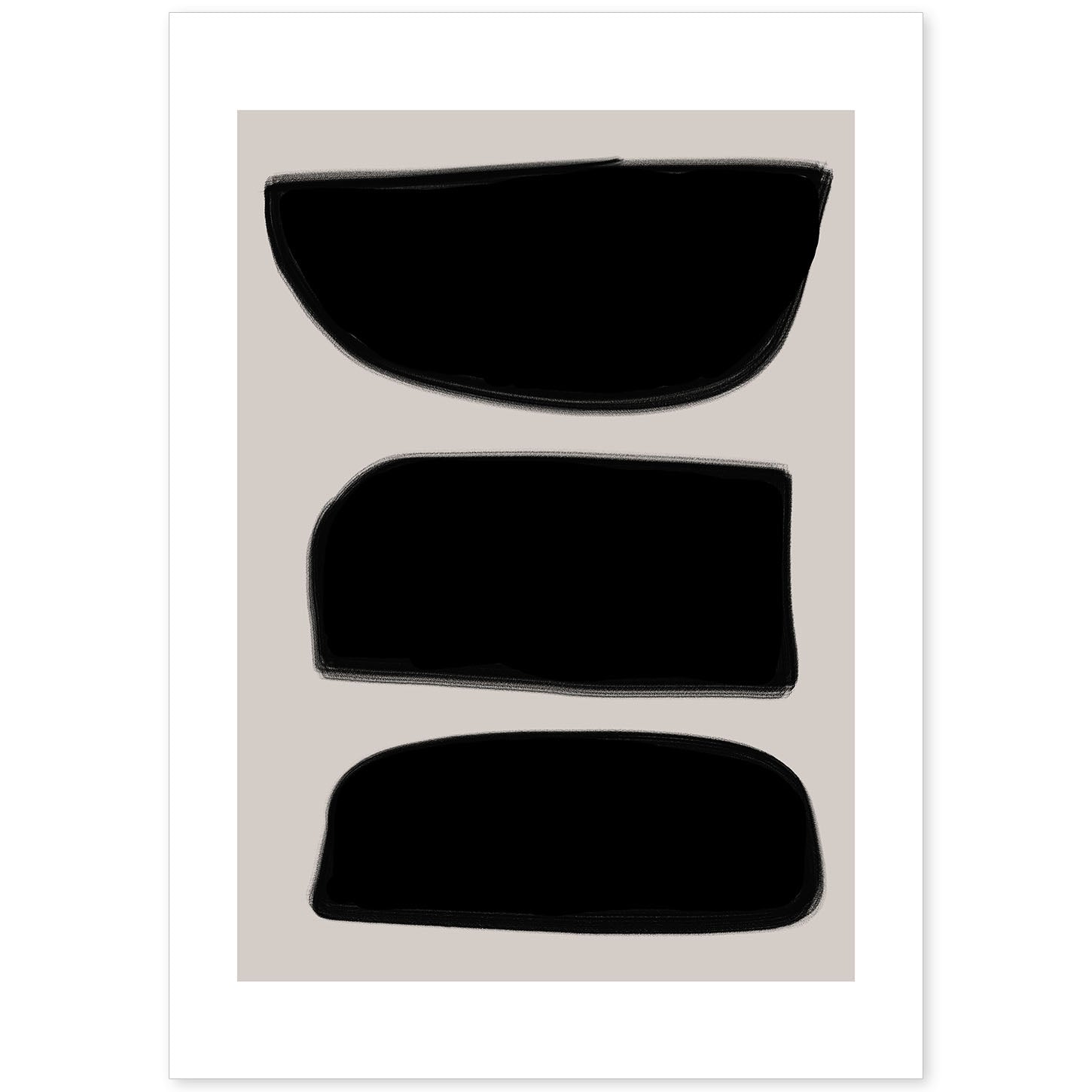 nacnic Lamina Artística Moderno Negro 10 Estilo Abstracto