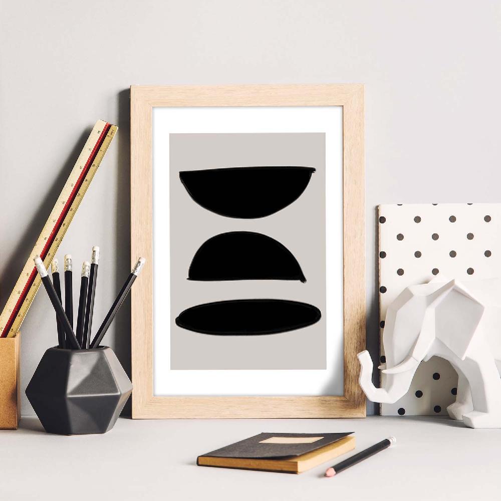 Nacnic Lamina Artística Moderno Negro 11 Estilo Abstracto