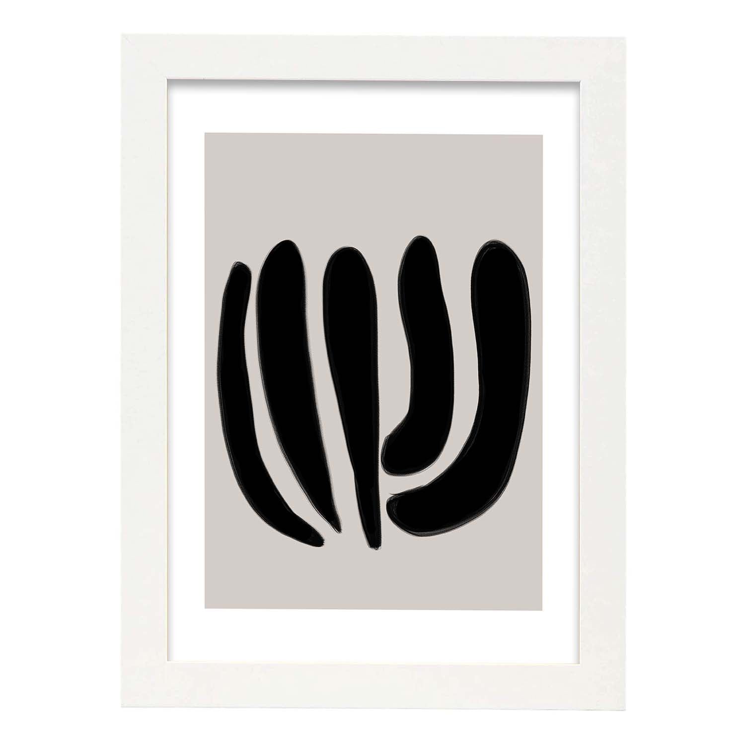 Nacnic Lamina Artística Moderno Negro 12 Estilo Abstracto