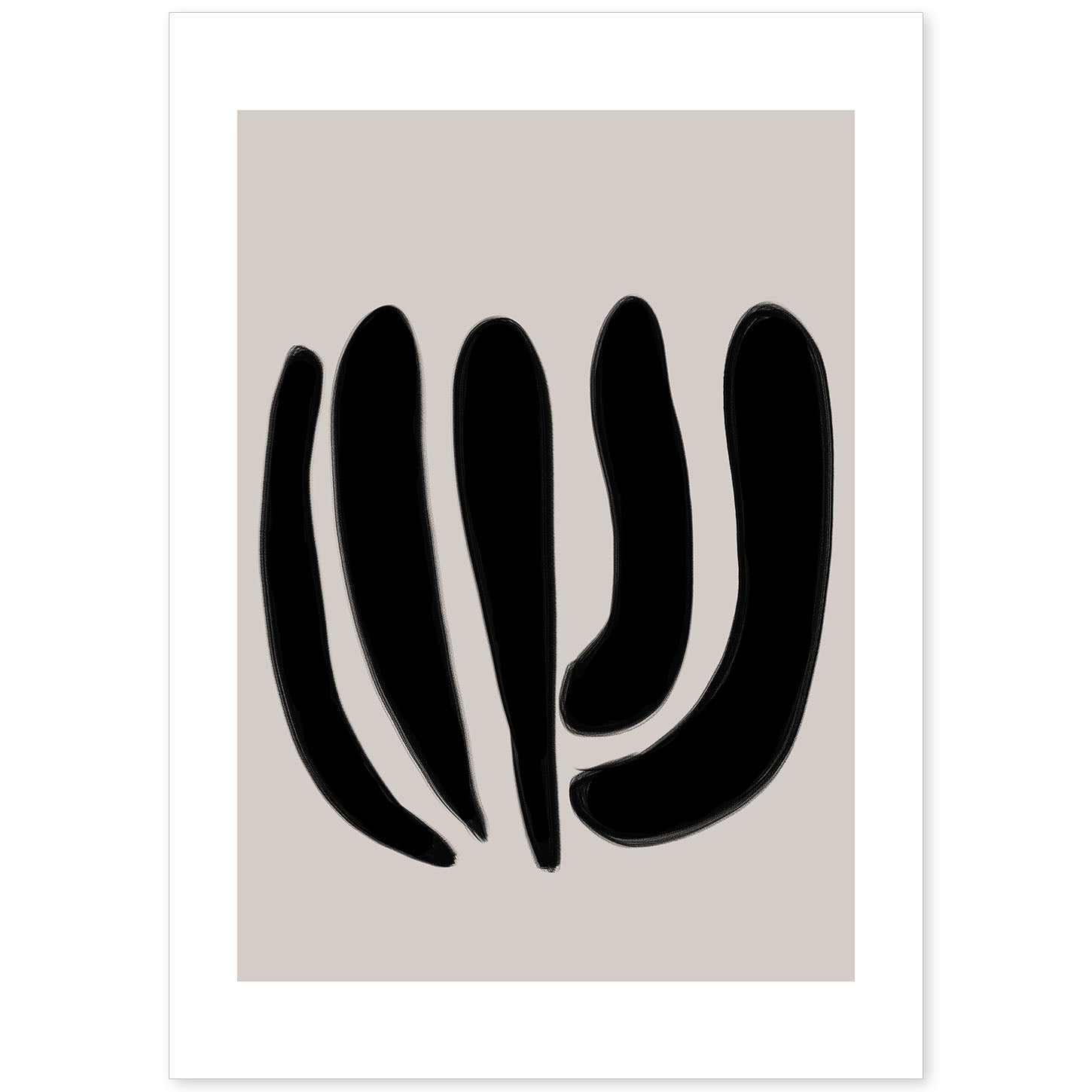 nacnic Lamina Artística Moderno Negro 12 Estilo Abstracto