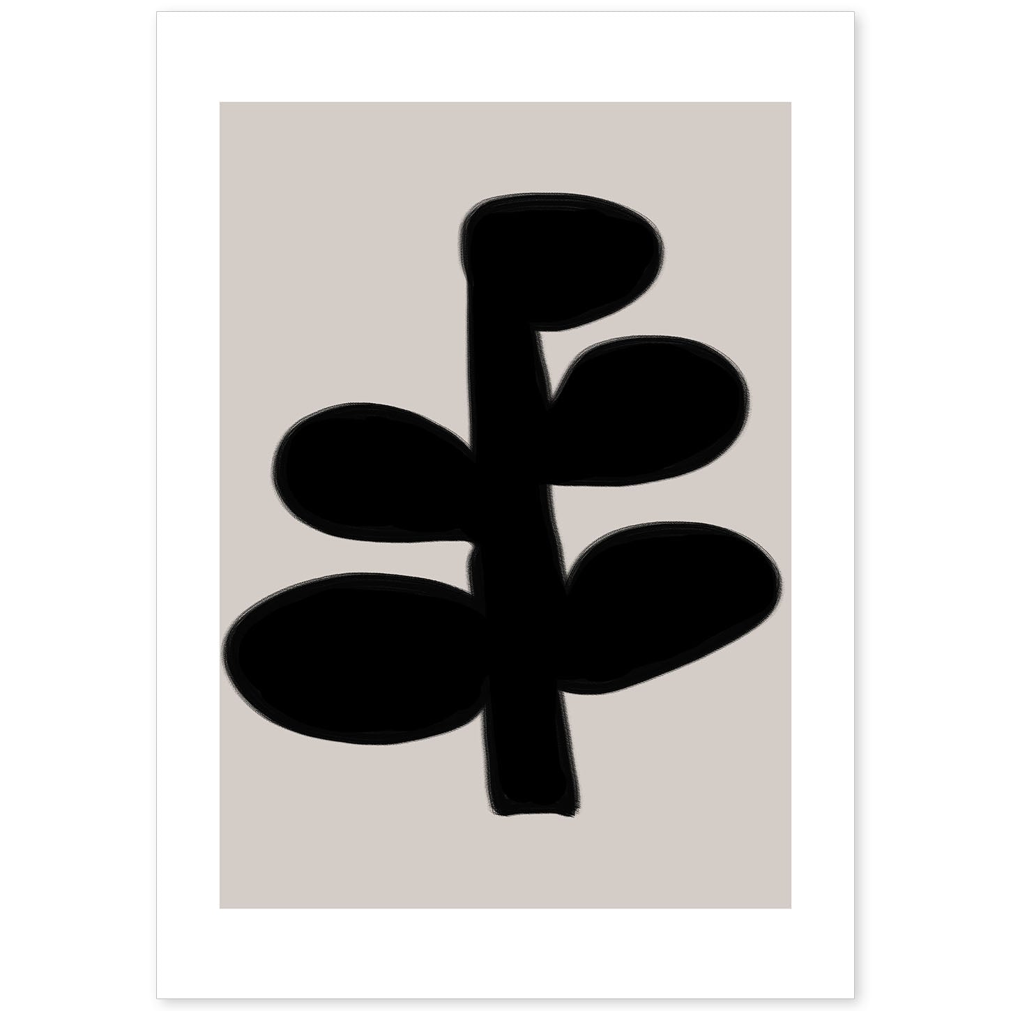 nacnic Lamina artística Moderno Negro 13 estilo Abstracto