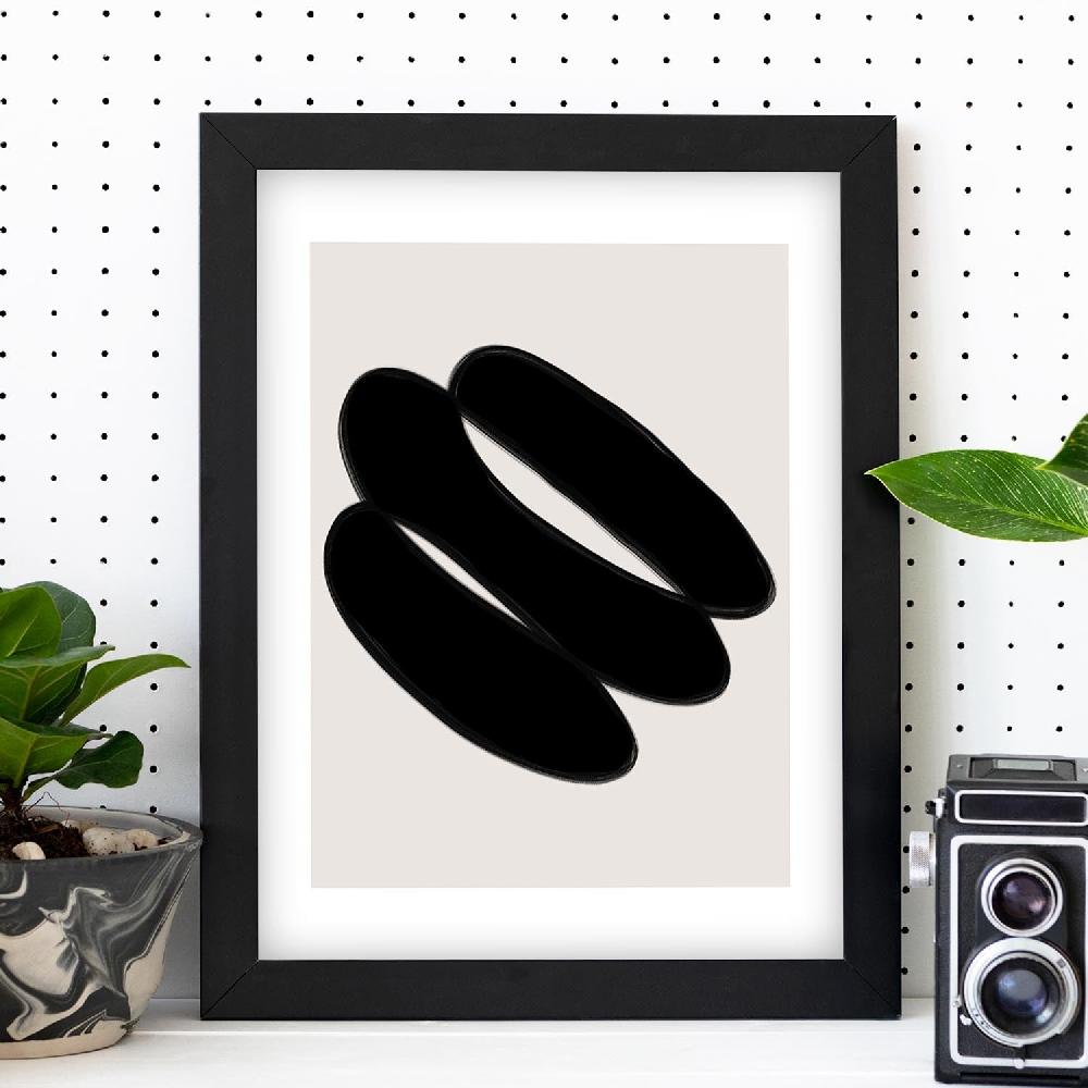 Nacnic Lamina Artística Moderno Negro 19 Estilo Abstracto