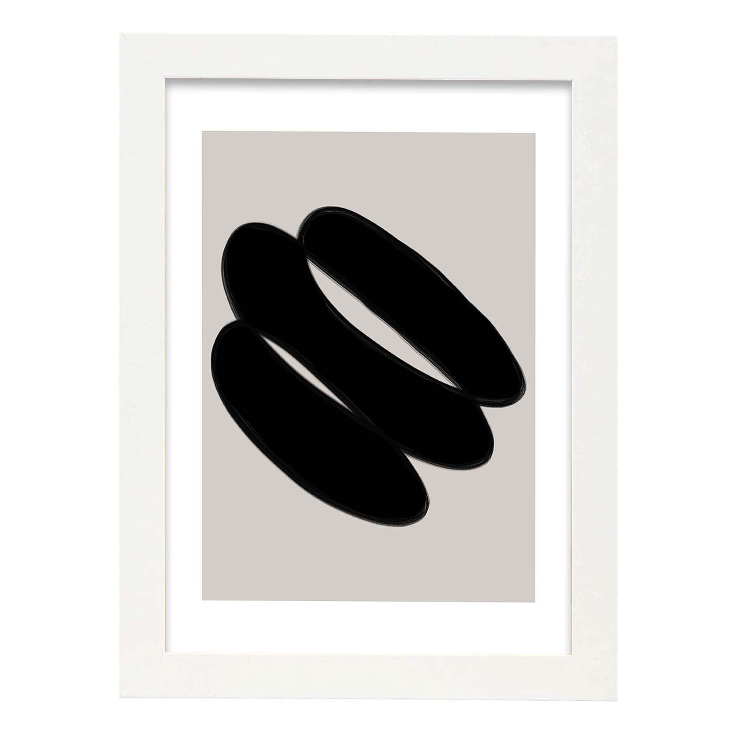Nacnic Lamina Artística Moderno Negro 19 Estilo Abstracto