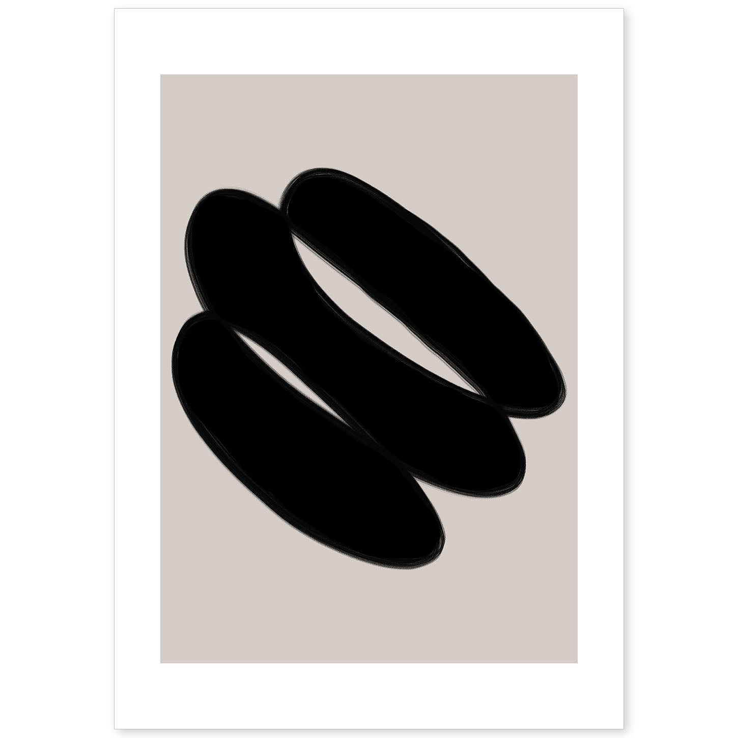 nacnic Lamina Artística Moderno Negro 19 Estilo Abstracto