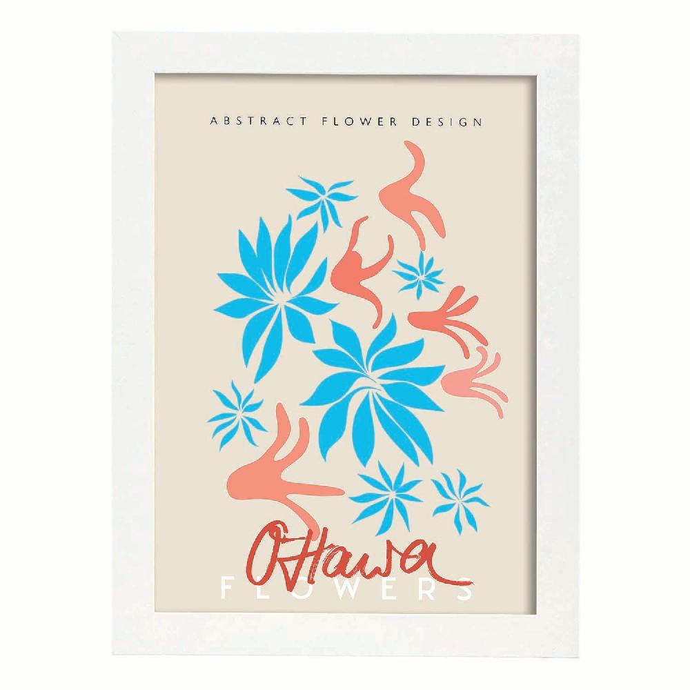Nacnic Lamina Artistica Ottawa De Diseño Floral Abstracto