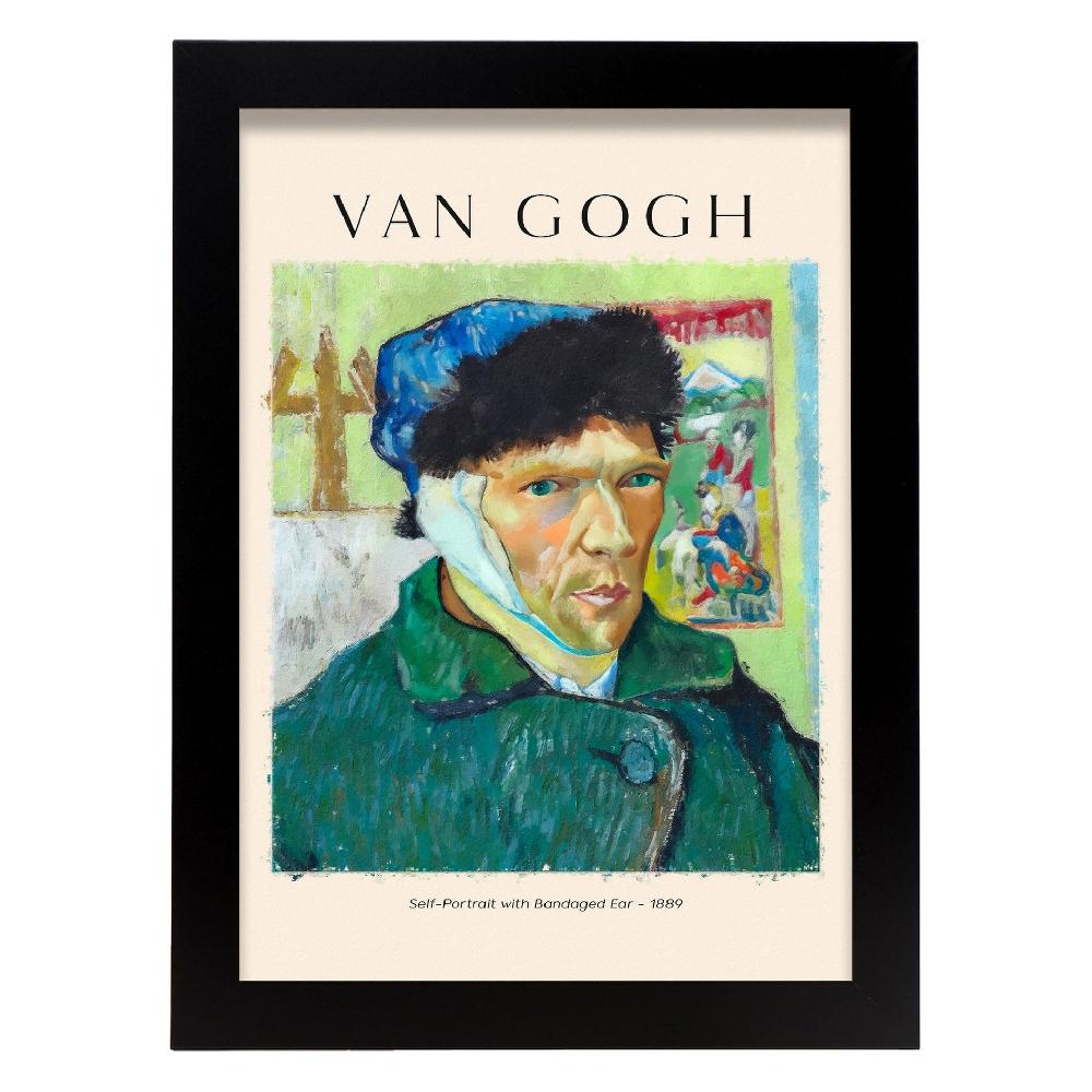 Nacnic Lámina Autorretrato Con Oído Vendado Estilo Van Gogh
