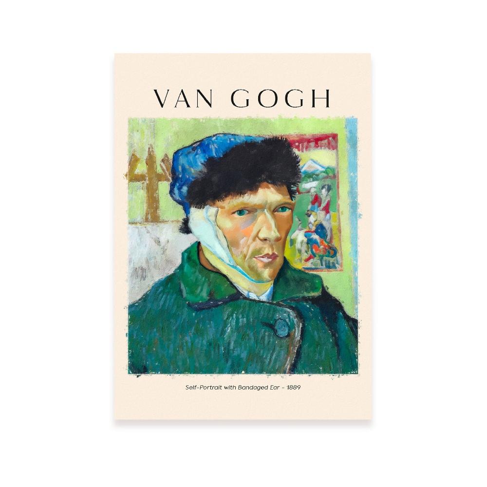 nacnic Lámina Autorretrato con Oído Vendado Estilo Van Gogh