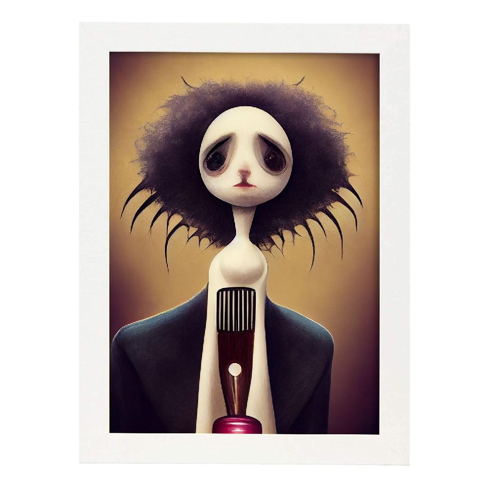 Nacnic Lámina Barbero Creativo Al Estilo De T. Burton De Nacnic