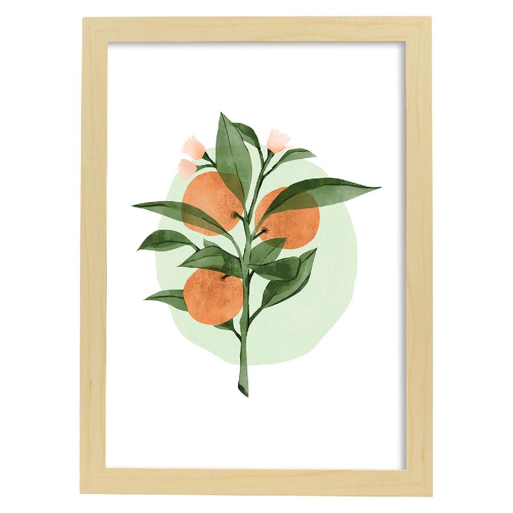 Nacnic Lámina Botánica De Acuarela 7 Con Ilustraciones De Plantas Y Flores
