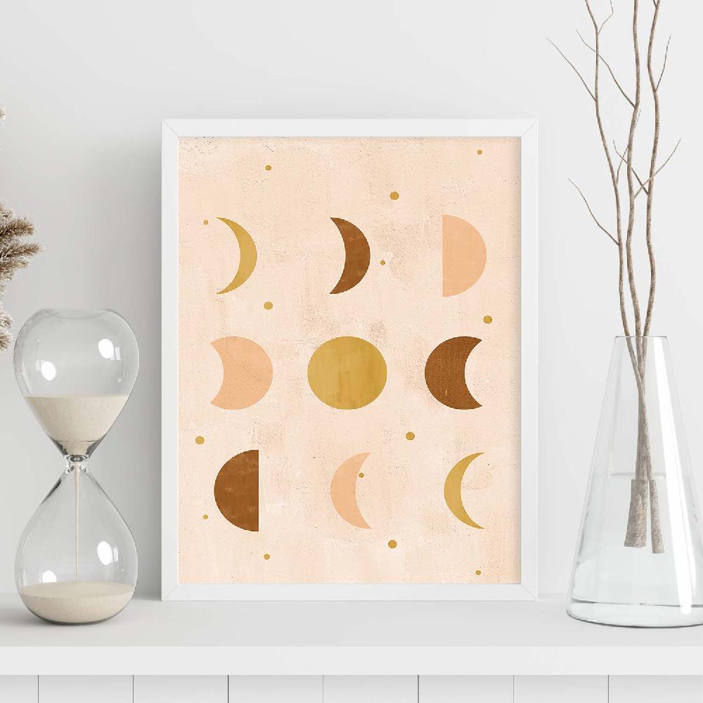 Nacnic Lámina Celestial De Soles Y Lunas Abstractas