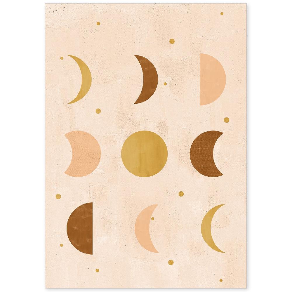 nacnic Lámina Celestial de Soles y Lunas Abstractas