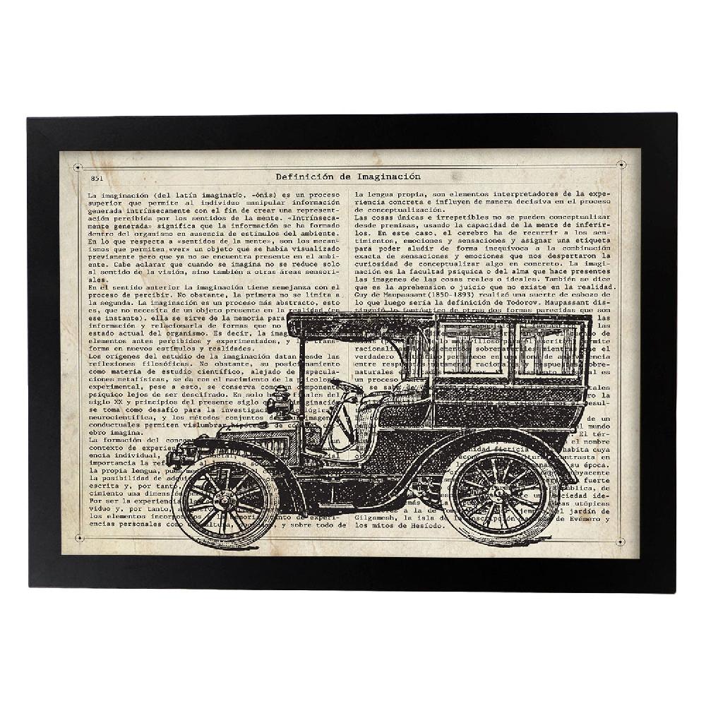 Nacnic Lámina Coche Vintage Con Objetos E Instrumentos