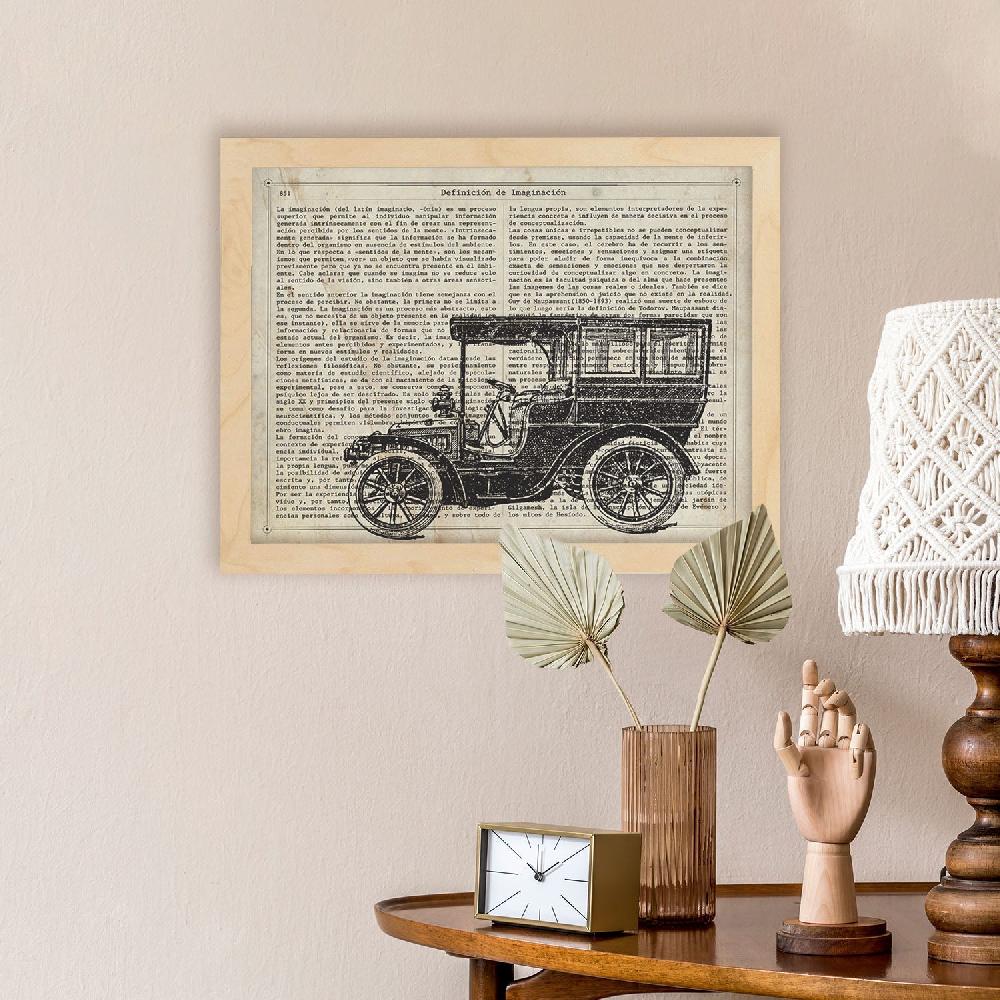 nacnic Lámina Coche Vintage con Objetos e Instrumentos