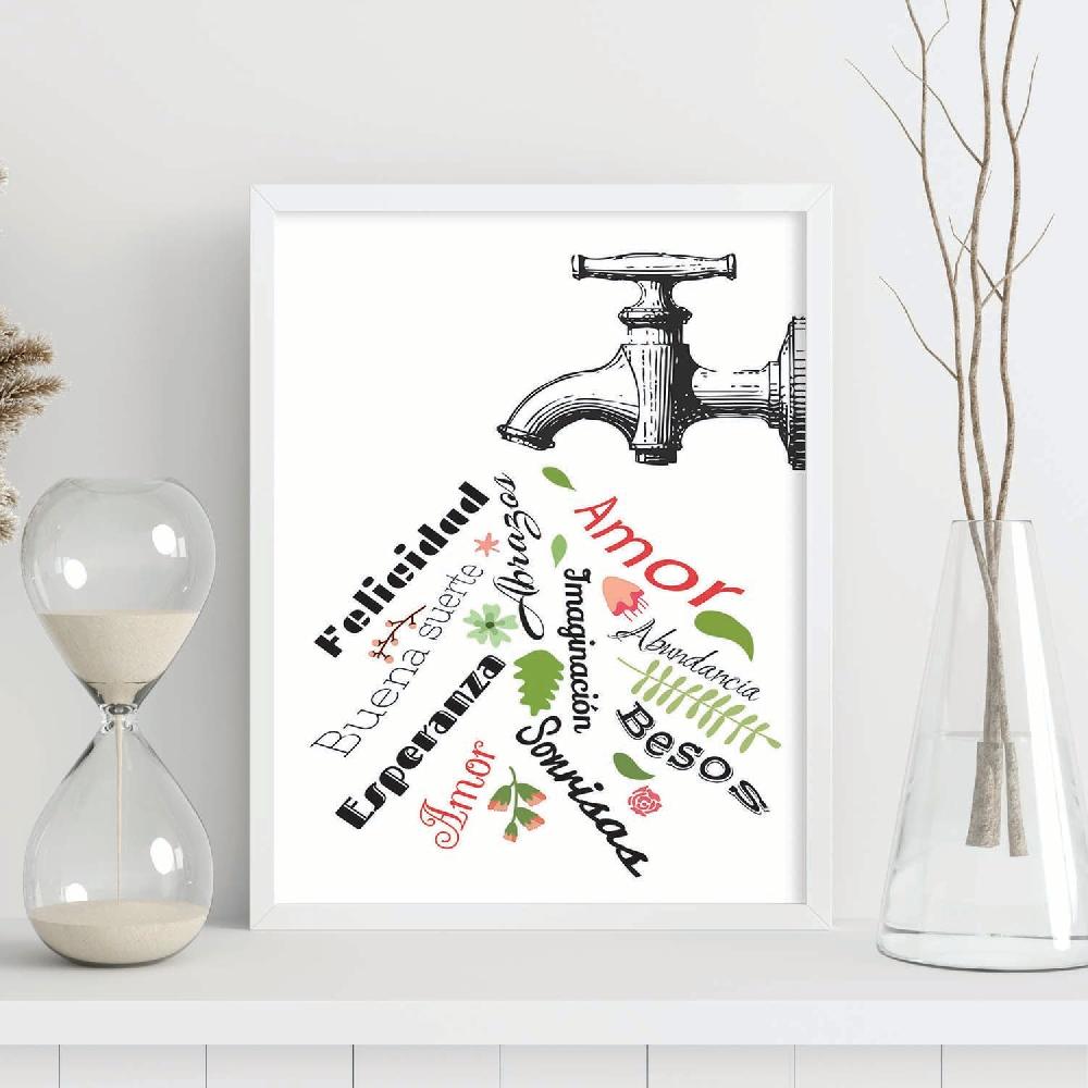 Nacnic Lámina Con Mensaje Feliz: Abrete A Tus Sentimientos