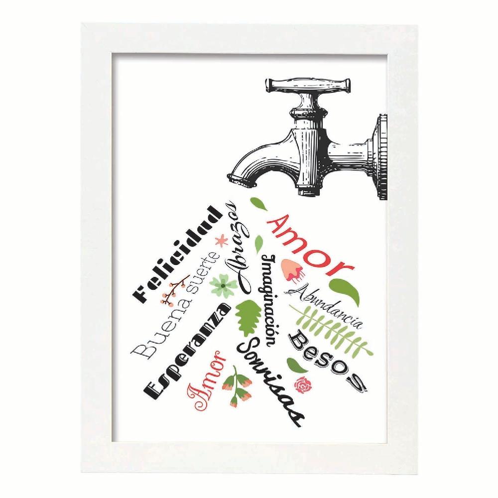 Nacnic Lámina Con Mensaje Feliz: Abrete A Tus Sentimientos